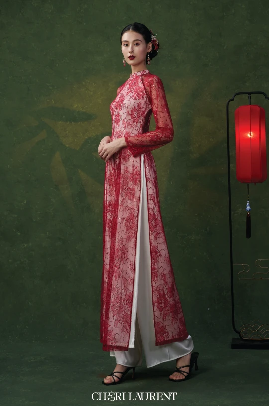 Áo dài Hồng Chỉ - MAY RIÊNG